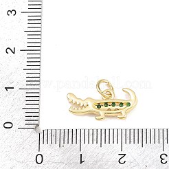 Pendenti in zirconi cubici trasparenti in micro pavè di ottone&nbsp;KK-F938-25H-G