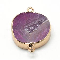 Соединители звеньев агата натурального друзы&nbsp;G-Q494-32