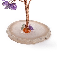 Натуральные аметистовые чипсы и украшения для пьедестала из агата&nbsp;DJEW-A001-04J