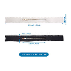 2 шт. двухцветная нейлоновая молния с латунной фурнитурой&nbsp;DIY-GN0001-01