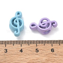 スプレー塗装合金欧州のビーズ  大穴ビーズ  音符  ミックスカラー  18.5x9x7mm  穴：5mm&nbsp;AL-CBA5B8E-15