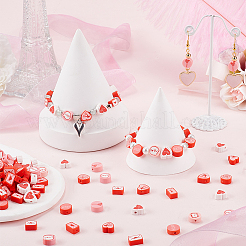 Тематика дня святого валентина 300 шт бусины из полимерной глины ручной работы CLAY-SP0001-01C