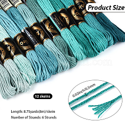 Полиэфирные нитки для вышивания&nbsp;OCOR-WH20074-13B-01B