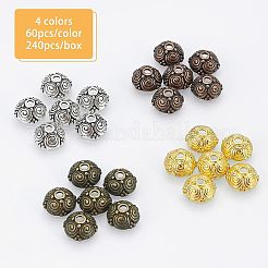 Тибетском стиле сплав шарик крышки PALLOY-FH0001-59-RS