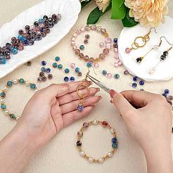 60pcs 5 Farben handgemachte Goldsand-Bunte Malereiperlen&nbsp;LAMP-SZ0001-19