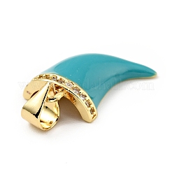 Кулоны с эмалью из латуни с прозрачным кубическим цирконием&nbsp;KK-G416-39G-05