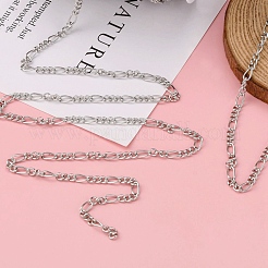 Цепочки Figaro с металлическим покрытием из платины X-CHSM005Y-N