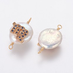Connettori di collegamenti di perle naturali&nbsp;PEAR-F012-04G-C