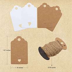 200шт 2 цвета прямоугольник с ценниками бумаги сердца CDIS-SZ0001-15