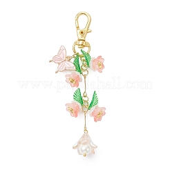Decorazioni con pendenti di fiori in acrilico&nbsp;HJEW-JM04196