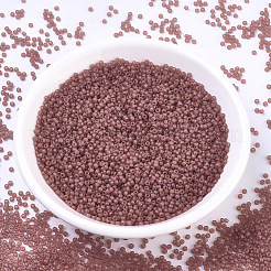 MIYUKIラウンドロカイユビーズ  日本製シードビーズ  11/0  （rr372)セミフロストベリー  2x1.3mm  穴：0.8mm&nbsp;SEED-X0054-RR0372
