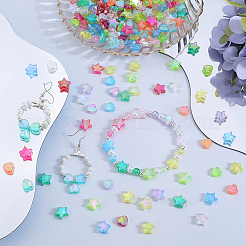 800шт 2 стиля экологически чистые прозрачные акриловые бусины TACR-SP0001-01A