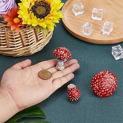 Ornamenti di funghi luminosi in miniatura in resina&nbsp;AJEW-WH0326-72