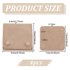 Подарочные мешочки из льняной ткани с застежкой-молнией ABAG-WH0045-08A