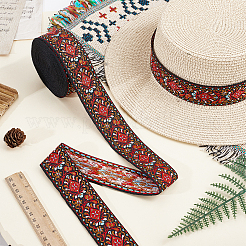 10 ярд винтажной жаккардовой полиэстеровой ленты&nbsp;SRIB-PH0001-78B