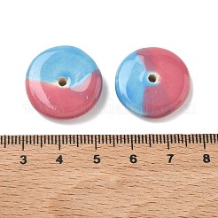 Perles vintage en porcelaine bicolore faites à la main&nbsp;PORC-NH0002-01H
