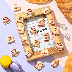 50 шт. 5 стиля кофейная тема непрозрачная смола декоден кабошоны&nbsp;FIND-CJ0011-15