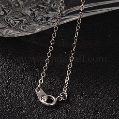 Цепочки и ожерелья с подвесками из гальванического стекла с покрытием в виде капли AB SJEW-JS00880