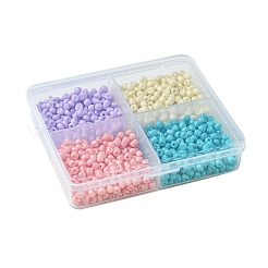 800 шт. 4 разных стиля 8/0 стеклянных круглых бусины&nbsp;SEED-FS0001-18C