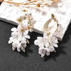 Серьги-гвоздики из сплава и 925 стерлингового серебра и акрила EJEW-Q013-07A