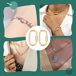 2 шт. 925 серебряных карабина с замком&nbsp;STER-BC0003-93