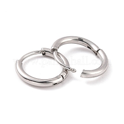 変色しない304ステンレススチール製女性用フープピアス  ステンレス鋼色  14ゲージ  11x1.6mm  ピン：0.7mm&nbsp;EJEW-F280-07A-P