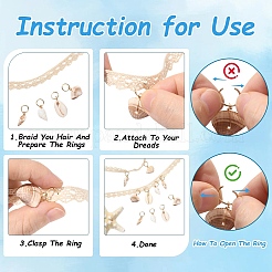 60 шт. 4 вида натуральных заколок-зажимов для укладки волос из ракушек каури&nbsp;OHAR-YW00001