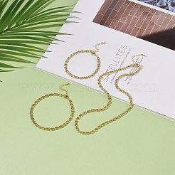 In ottone lettera iniziale u link catena collana braccialetto cavigliera&nbsp;SJEW-JS01235