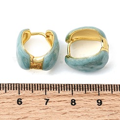 Серьги-кольца из латуни с эмалью&nbsp;EJEW-P333-06G