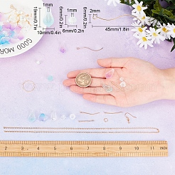 Набор для самостоятельного изготовления стеклянных сережек-цветков DIY-SC0018-36