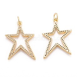 Кулон из латуни с прозрачным кубическим цирконием&nbsp;LS-ZIRC-M114-26G