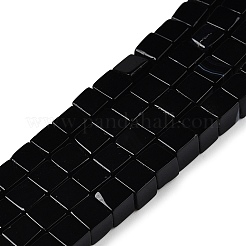 Бусины из натурального черного агата (окрашенные и нагретые)&nbsp;G-T139-6x6-35B