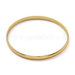 7 ensemble de bracelets à anneau plat uni en acier inoxydable 202 avec placage sous vide PVD&nbsp;BJEW-M317-14A-G