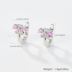 Антикоррозийное покрытие родием и платиной 925 серьги-кольца из стерлингового серебра QT4632-2