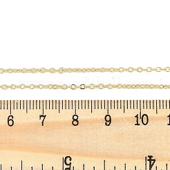 Стойка покрытие латунный кабель цепи ожерелья для женщин NJEW-H049-03G