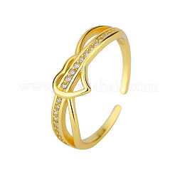 Bagues de manchette en argent sterling avec micro pavé de zircone cubique pour femmes&nbsp;FS-WG15AF1-01