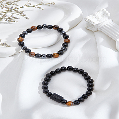 Bracelets extensibles naturels de pierres précieuses mélangées&nbsp;BJEW-LP0001-25A