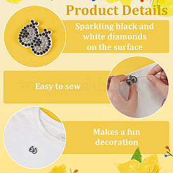 50 шт. пришивные нашивки со стразами для глаз&nbsp;DIY-FG0007-30