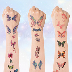 10 лист 10 цвета бабочка узор блестки боди-арт татуировки AJEW-SP0002-80