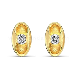 925 серьги-гвоздики из стерлингового серебра с прозрачным кубическим цирконием EJEW-K301-01MG