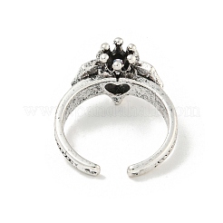 Solitärring aus Zinklegierung mit Strassen&nbsp;RJEW-Z048-03AS-01