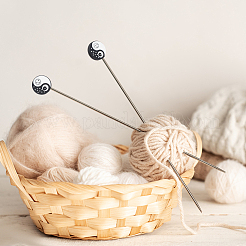 8 шт. круглые бусины с фокусом в виде солнца и луны из пищевого экологически чистого силикона SIL-NB0001-46