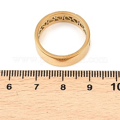 Bagues en acier inoxydable 304 micro pavé de zircones cubiques pour femmes&nbsp;RJEW-K315-02G