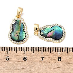 Латунные микропаве прозрачные подвески с фианитом&nbsp;KK-Q030-08G