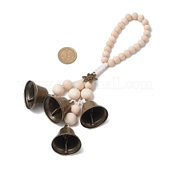 Железный колокольчик и подвесные украшения из сплава в тибетском стиле&nbsp;HJEW-JM003371-03