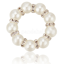 12 шт. кольца для салфеток из сплава и искусственного жемчуга&nbsp;AJEW-CP0006-65