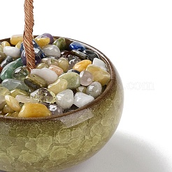 Елочные украшения из натуральной желтой кварцевой крошки&nbsp;DJEW-M012-02F