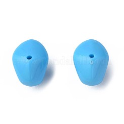 不透明なアクリルビーズ  ナゲット  ディープスカイブルー  12.5x18x13mm  穴：1.6mm  約360個/500g&nbsp;MACR-S373-146-A09
