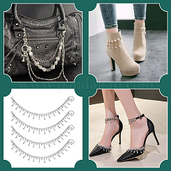 4 шт. цепочки для обуви из сплава со стразами&nbsp;FIND-PH0026-63