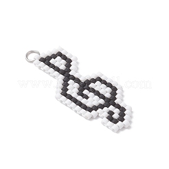 Подвески из стеклянных бусин в виде музыкальных нот&nbsp;PALLOY-MZ01052